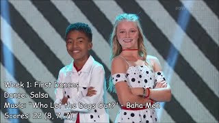 Miles Brown  Dancing With The Stars Juniors Performances [upl. by Ilahsiav639]