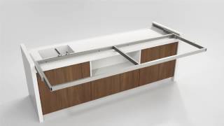 SNACK  Sliding Kitchen Island Worktop  BOX15 [upl. by Amla]