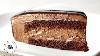 Professional Baker Teaches You How To Make CHOCOLATE MOUSSE CAKE [upl. by Han]