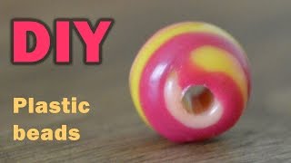 DIY COLORFUL BEADS FROM PLASTIC BOTTLE TOPS [upl. by Publius]