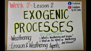 Lesson 5  Exogenic Processes [upl. by Llerehs]