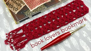 How to Crochet the Book Lovers Bookmark [upl. by Accisej754]