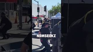 BTS crosswalk concert James corden [upl. by Jenelle]