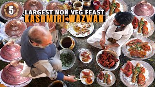 DawateWalima of Kashmir Heavenly NON VEG Feast at a Wedding in Srinagar  The Kashmiri WAZWAN [upl. by Htebaras]