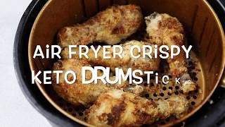 Keto Air Fryer Keto Chicken Drumsticks Recipe [upl. by Ahsyt]