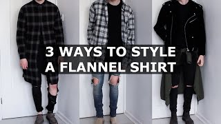 3 Ways to Style a Flannel Shirt  Oversized Longline Plaid Shirt  Gallucks [upl. by Sletten]