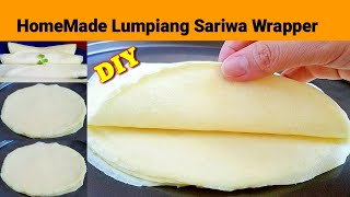 LUMPIANG SARIWA WRAPPER RECIPE  HOMEMADE FRESH LUMPIA WRAPPER  DIY Fresh Lumpia Wrapper [upl. by Lalat86]