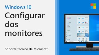 Cómo configurar varios monitores en Windows 10  Microsoft [upl. by Trevar]