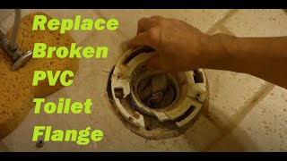 How to Replace a Broken PVC Toilet Flange Start to Finish [upl. by Hands755]