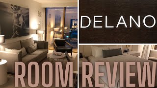 Delano Strip View King Suite Las Vegas Room Tour [upl. by Hairahcez]