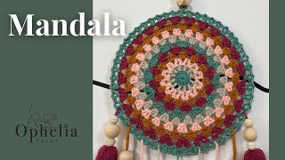 Easy Crochet Mandala Tutorial  Ophelia Talks Crochet [upl. by Lek]