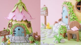 Cute Fairy House Cake  Creative Cake Decorating Ideas for Kids  요정의 집 케이크 하우스케이크 [upl. by Ahtram]