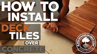 How to Install Deck Tiles Over Concrete [upl. by Anauqed]