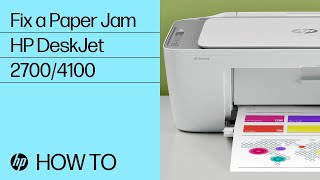 Fix Paper Jam on the HP DeskJet 2700 Plus 4100 Ultra 4800 Printer Series  HP Printer  HP Support [upl. by Devitt]