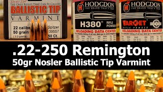 22250 Rem  50gr Nosler BT with Varget amp H380 [upl. by Claudette]