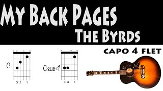 My Back Pages the Byrds Guitar Chords Easy [upl. by Arnelle]