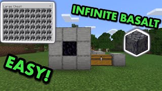 SIMPLE 120 AUTOMATIC BASALT FARM TUTORIAL in Minecraft Bedrock MCPEXboxPS4SwitchWindows10 [upl. by Attenauqa]