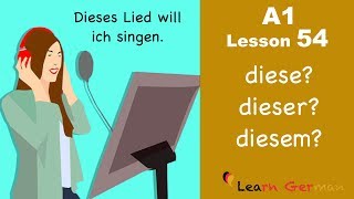 A1  Lesson 54  Demonstrativartikel quotdiesquot  Demonstrative article quotdiesquot  Learn German [upl. by Ingrim]