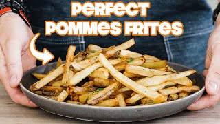 The French Fry Recipe I learned to make at an amazing burger joint the BEST Pommes Frites EVER [upl. by Latona]