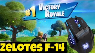 Zelotes F14 Gaming Mouse Fortnite Gameplay [upl. by Hanala947]