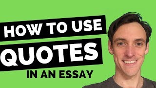 How to Quote in an Essay 5 Simple Steps [upl. by Wivinah]