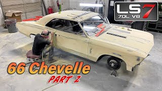 66 Chevelle LS7  Part 2  Bodywork amp Paint [upl. by Eillas981]