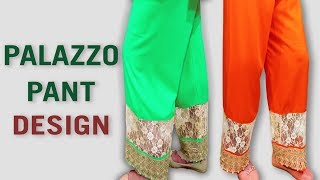 Stylish Palazzo Pants Design  Cutting and Stitching  BST [upl. by Aizirtap148]