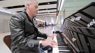 The Best Boogie Woogie Piano at Heathrow Airport [upl. by Baal]