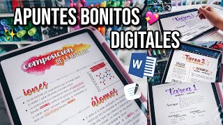 APUNTES BONITOS DIGITALES EN WORD  IPAD PRO  DanielaGmr â™Ą [upl. by Barret990]