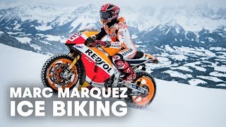 MotoGP Champion Races Up Snow and Ice at World Cup Ski Course [upl. by Navis]