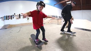 HOW TO TEACH A KID TO SKATEBOARD [upl. by Earlie]