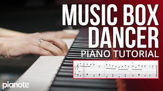 How To Play quotMusic Box Dancerquot Easy Version  🎹👩🏼‍🏫 Piano Tutorial [upl. by Loftis]