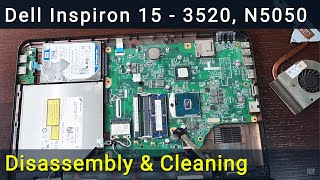 Dell Inspiron 15 3520 N5050 Disassembly Fan Cleaning and Thermal Paste Replacement [upl. by Nevins509]