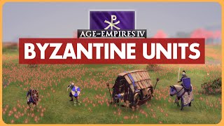 All NEW Byzantine Units in AoE4 [upl. by Lleinad]