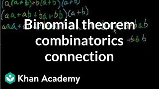 Binomial theorem combinatorics connection  Algebra II  Khan Academy [upl. by Madge363]