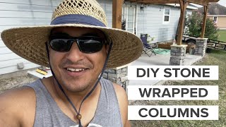 DIY Stone WRAPPED COLUMNS [upl. by Bijan]