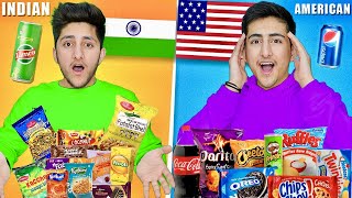 Indian Vs American Snacks Food Challenge [upl. by Bourque]