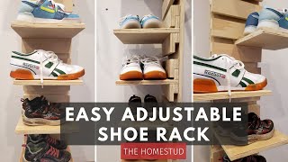 Build a DIY shoe rack COMPLETELY ADJUSTABLE [upl. by Masao]