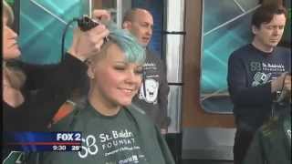 Three Brave Shavees Go Bald on TV for St Baldricks [upl. by Lewert]