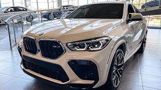 2022 BMW X6M 600HP SUV in Alpine White Walkaround Review  Loud Exhaust Sound Revs [upl. by Nyahs339]