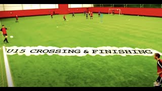 Soccer Drill Crossing amp Finishing U15 [upl. by Olimac]