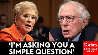 Bernie Sanders Repeatedly Asks Linda McMahon About Teacher Salaries [upl. by Fulbright]