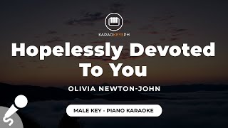 Hopelessly Devoted To You  Olivia NewtonJohn Male Key  Piano Karaoke [upl. by Herve]