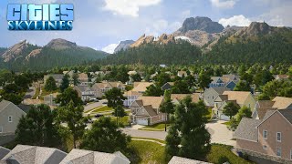 Detailed Mountain Suburbia  Cities Skylines Dakota Falls EP2 [upl. by Cohla]