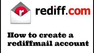 How to create a rediffmail account [upl. by Sivad455]