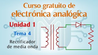 Rectificador de media onda  Curso de electrónica analógica  4 [upl. by Akemyt106]