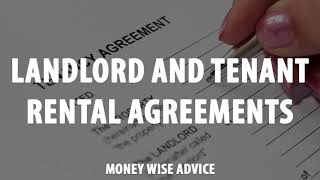 Landlord And Tenant Rental Agreements [upl. by Uriia153]