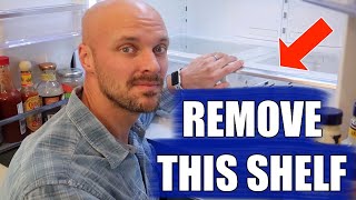 How to REMOVE and CLEAN Bottom Glass Shelf in SAMSUNG Refrigerator [upl. by Flatto]