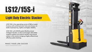 STAXX Electric Stacker LSi with Multifunctional Intelligent Handle  Pallet Stacker Supplier [upl. by Wickman780]