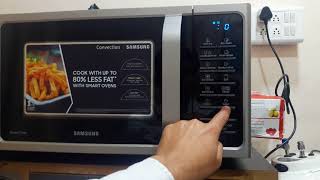 How to use Samsung 28 L Convection Microwave Oven full demo model MC28H5025VS TL Silver [upl. by Suidaht]